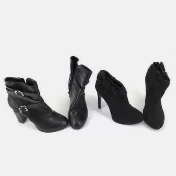 Lot set 17 pairs leather suede boots booties 7 7.5 - Picture 4 of 8